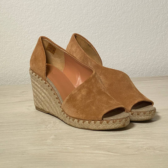 Vince Shoes - 🆕 Vince Sonora 8 Cashew Brown Espadrilles Wedges